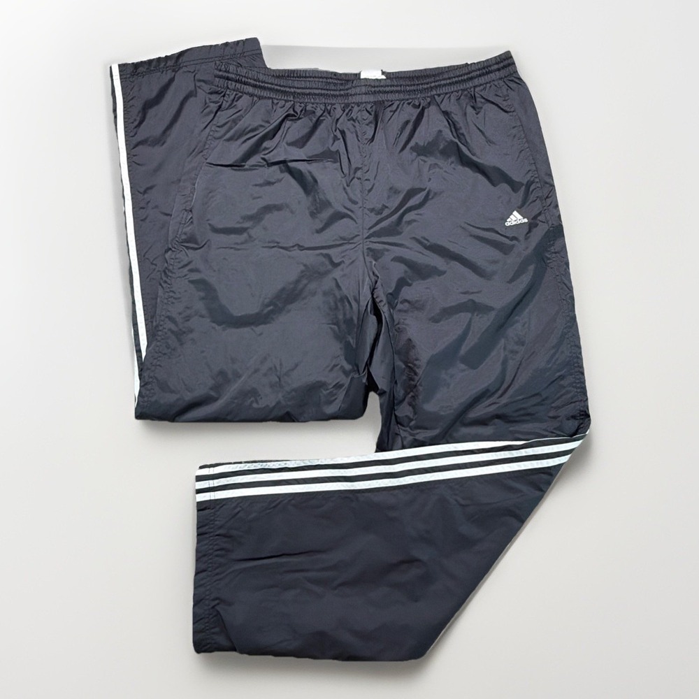Vintage Adidas Track Pants‎ Mens XL Black 3 Stripe Y2K Athletic Joggers